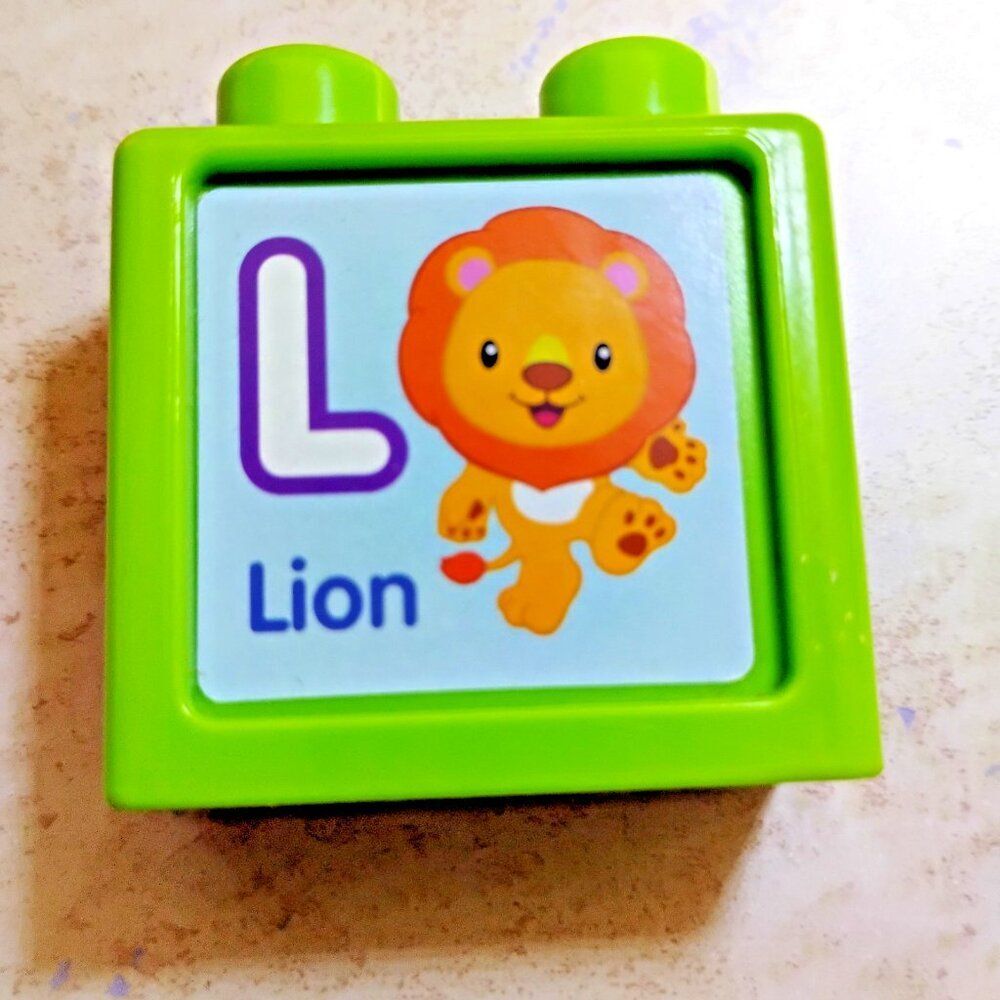 Vtech Sit to Stand Alphabet Train Replacement Letter Block L-Lion/P-Pants